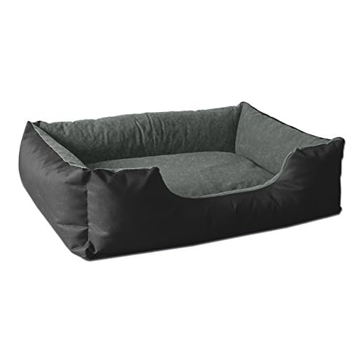BedDog® LUPI colchón para Perro S hasta XXXL, 24 Colores, Cama para Perro, sofá para Perro, Cesta para Perro, L Negro/Gris