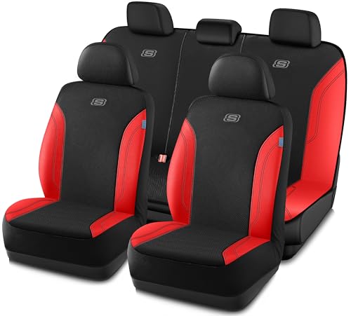 Skechers Car Seat Covers, Work Leather Seat Covers 5-Times Strong...