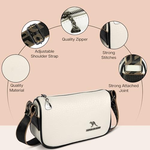 Image of Storite PU Leather Square Women Tote Bag, Stone Pattern fashionable & Party Sling Bag, Shoulder Crossbody Bag with Broad Strap