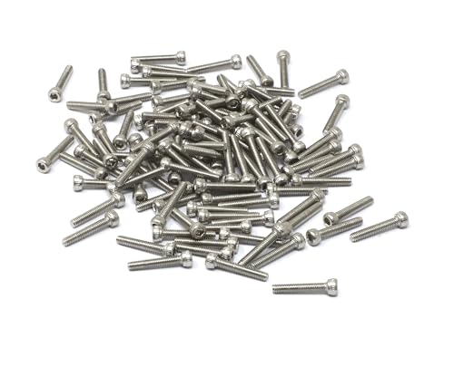 Image of iexcell 100 Pcs M2.5 x 14mm Thread Pitch 0.45 mm Stainless Steel 304 Hex Socket Head Cap Screws Bolts Kit