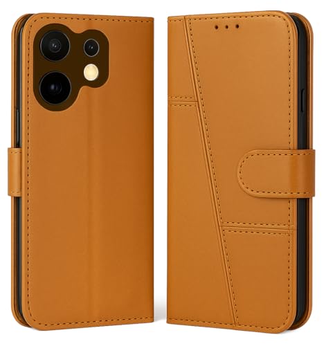 Image of for Vivo V60E 5G / Vivo T4 Pro 5G / Vivo V60 5G Flip Cover Leather Finish | Inside TPU with Card Pockets | Wallet Stand | Complete Protection Flip Case