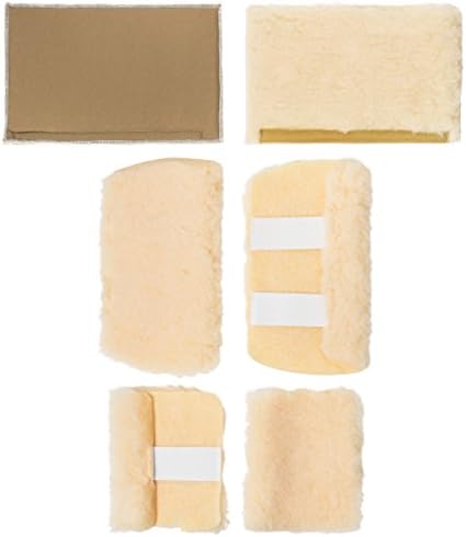 Synthetic Lambswool Fleece Wheelchair Armrest and Footrest Cover Kit