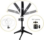 6" Ring Light for Laptop Computer, MEZHER Wecam Lighting for Video Conference Kit, Small Desk Ring Lights with Tripod Stand and Clip On for Zoom Meetings, Live Streaming,Tiktok, Skype