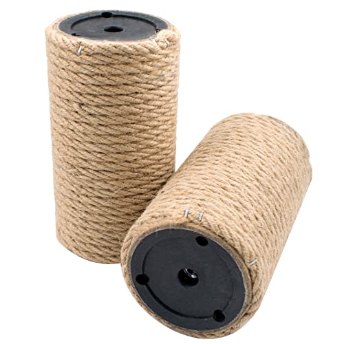 Pack de 2 postes rascadores para gatos de cuerda de yute miniatura 1