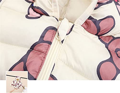 Toddler Kids Baby Boys Girls Cartoon Letter Bear Ears Coats Hooded Padded Outwear Winter Warm Jacket (Blue, 4-5 Years)3