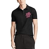 Mens Black Short Sleeve Collar Polo T-Shirt Pizza-Hut-Logo-Pink-Breast-Cancer-Logo- Quick Dry...