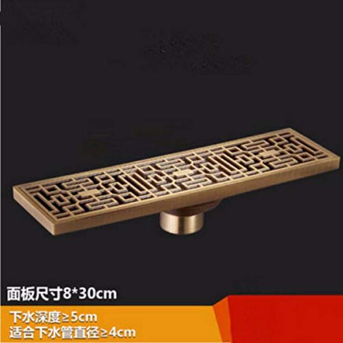 SJQKA floor drain Ancient Bronze Classical Antique Floor Drain With Long Bath Room With Long Toilet,A