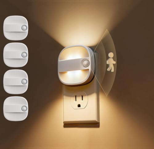 Image of L LOHAS LED Motion Sensor Night Light, Plug in Night Light, 3CCT 4 Pack