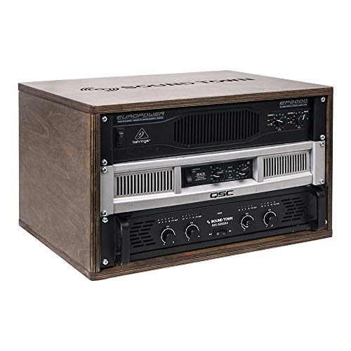 Sound Town 6U Studio Rack with Birch Plywood, for Recording Room, PA DJ Pro Audio, Home Audio, Weathered Gray (SDRK-6B)