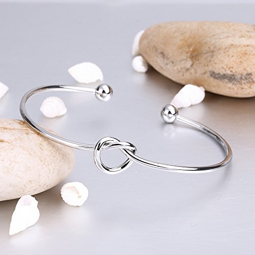 Pulseira Feminina Bracelete Nó Coração Casamento Kit 2 Peças