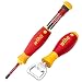 Produktbild Wiha Schraubendreher Set gemischt PocketMax electric 4tlg Bit Set Schraubenzieher Satz mit Bit Magazin aus slimBits für Elektriker Schlitz Kreuzschlitz Plusminus inkl. Flaschenöffner Werkzeuggriff