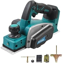 Cordless Handheld Wood Planer for Ma-kita 18V Battery, Electric Planer for Woodworking, 3-1/4 Inch Cutting Width, 22,000 RPM Power Battery Not Included