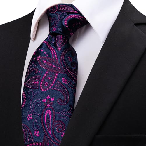 Image of YourTies Paisley Men's Necktie Woven Silk Floral Ties for Men Designer Formal Business Party Wedding