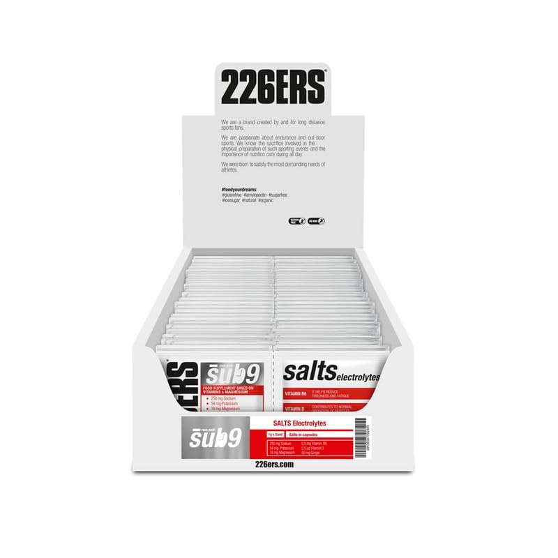226ERS Sub9 Salts Electrolytes | Sales Minerales con Vitaminas, Sodio, Potasio, Magnesio y Jengibre, Electrolitos - 40 Unidades