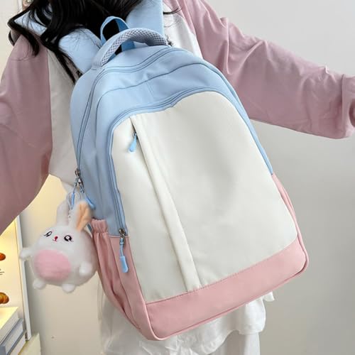 Mochila de moda para niña de nailon negro estilo bohemio juvenil 5