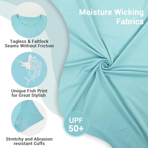 Palmyth Fishing Shirts for Men Short Sleeve Sun Protection T Shirt UPF 50+ Quick Dry Tee3