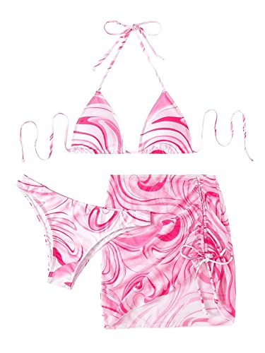 Bikini Push-up Femme Sexy - Maillot De Bain 2 Pièces Taille Haute - Couleurs Vives Et Cordon Ajustable