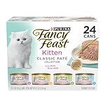 Purina Fancy Feast Tender Ocean Whitefish, Turkey, Chicken and Salmon Feasts Wet Kitten Food Variety Pack - (Pack of 24) 3 oz. Boxes