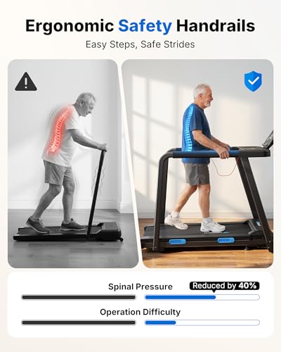 Image of MERACH T12 Foldable Treadmill for Home, 300 LBS Capacity, Wide Running Belt | 15% Auto Incline Treadmill with LED Display, Smart App, 2.5HP Brushless Motor, 0.5-7.5MPH, Compact Design