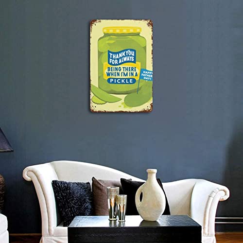 In A Pickle Father's Day Metal Tin Sign Retro Poster Decor Wall Decor For Bathroom Coffee Shop Decor Bar Man Cave Garage Wall Decor Gift 8X12 Inch Plaque Tin Sign #TOP3