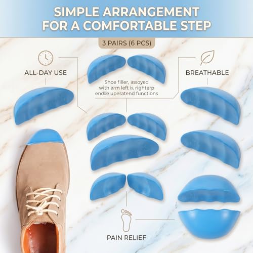 3 pares de rellenos para zapatos grandes miniatura 4
