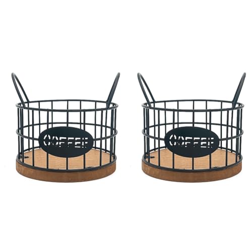 Cestello Portaoggetti da Bancone da Cucina In Legno per Capsule di Caffè con Base da K Portabicchieri Frutta Secca per Bar B