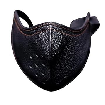 leather motorcycle face mask