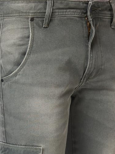 Image of Spykar Men's Kano Slim Fit Mid-Rise Jeans (Ankle Length)