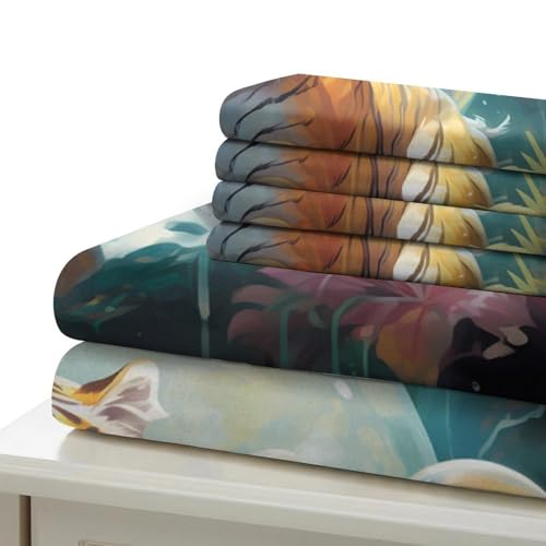 Housse de couette effet 3D artistique douce pour lit double - 7