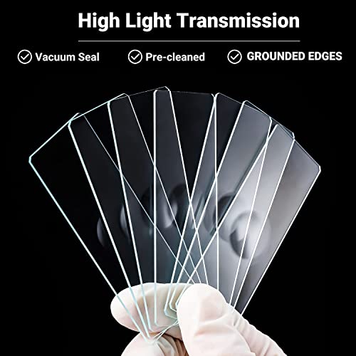 Microscope Slides Concave, Single Concave 50Pcs Glass Slide With Single Depression For Wet Specimen, Lab Sample Observe, Gift For Kids #TOP1