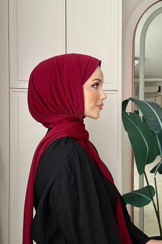 Instant Hijab Scarf for Women – Soft, No-Iron, No-Pins, Ready-to-Wear Hijab – Stretchy & Lightweight Polyester Fabric3
