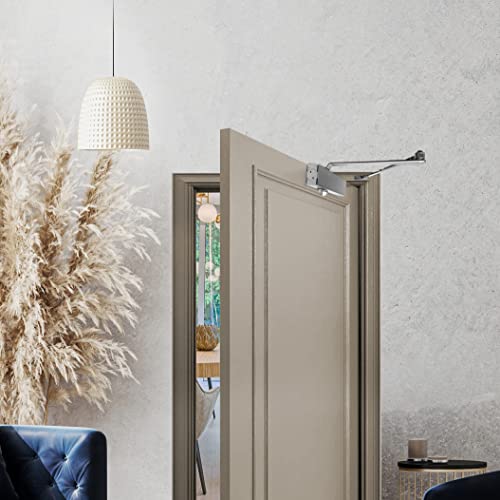 Door Closer Residential - Automatic Door Closer Hydraulic Adjustable Residential Light Commercial Grade 3 - Auto Soft Quiet Door Arm Closer - No Slam Adjust The Speed - Holds Doors 40-65 Kg #TOP4