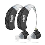 Behind The Ear Sound Amplifier - BTE Sound Ear Amplification Device and Digital Sound Enhancers for Seniors, Noise Reducing, Black, by MEDca