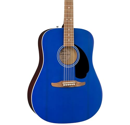 Image of Fender California Redondo Dreadnought Acoustic Guitar - Saphire Blue Bundle with Gig Bag, Strap, Strings, Picks, and Austin Bazaar Instructional Video