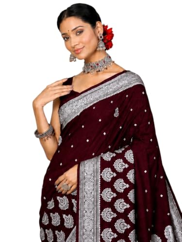 Image of Women's Glory Banarasi Satin Silk With Embroidered Design.