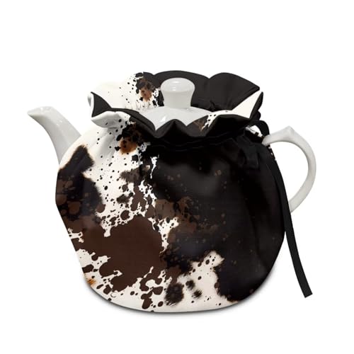 Image of Brown Cow Man Tea Cosy, Stain Resistant Teapot Cozy Breakfast Warmer Insulation and Keep Warm, Tea Kettle Cover for Home Kitchen Thanksgiving Decor