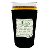 Beer Proof Pint Glass Coolie Black