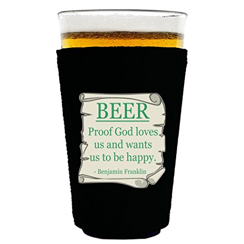 Beer Proof Pint Glass Coolie Black