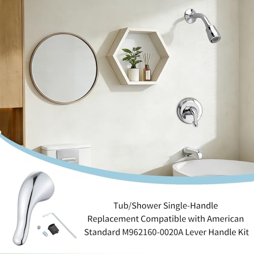 hansengroyi Single Lever Shower Handle Compatible with American Standard M962160-0020A Lever Handle Kit for Single Lever Pressure Balance Bath and Shower (Polished Chrome) thumbnail 7