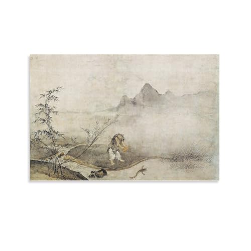 Impression sur toile de pêche au poisson-chat Juse : décoration murale de 60 x 90 cm