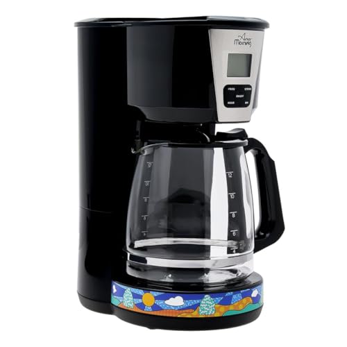 Any Morning Cafetera, 15 tazas de café programable, arranque y apagado automático, función antigoteo, control de fuerza de preparación, placa de calentamiento, fácil de limpiar, 2 litros, 1000 W