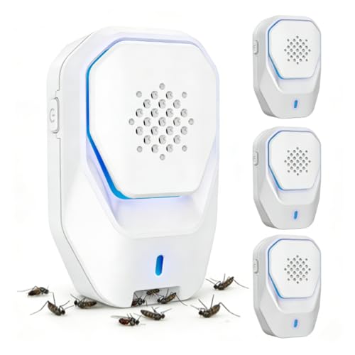 AILEDA Repellenti ad ultrasuoni roditori topi, Prese repellente nocive, ad ultrasuoni e topi potenti a ampia portata, senza prodotti chimici,Outdoor und Indoor