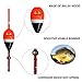 THKFISH Fishing Floats Fishing Bobbers Balsa Wood Floats Spring Bobbers Slip Bobbers for Crappie Panfish Walleyes 5.2cm*2.9cm*14.9cm 5pcs Red