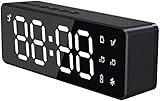 Alarma dual con repetición: las alarmas dobles hacen que sea posible establecer dos horas de activación separadas. Se puede ajustar la hora de repetición, no es necesario apagar manualmente el reloj despertador. Te despierta en diferentes momentos, hace tu vida fácil y más cómoda.