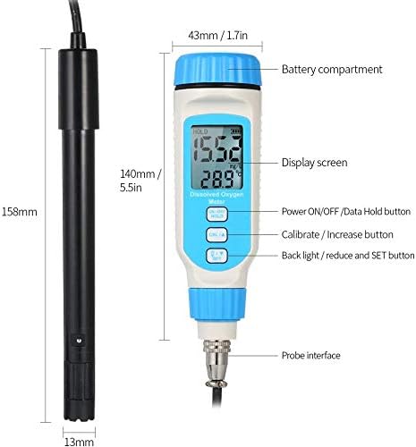 Tester Dissolved Oxygen Meter Portable DO Pen Type Water Quality Tester Dissolved Oxygen Analyzer