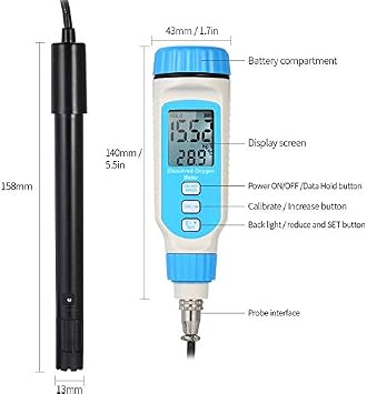 Tester Dissolved Oxygen Meter Portable DO Pen Type Water Quality Tester Dissolved Oxygen Analyzer