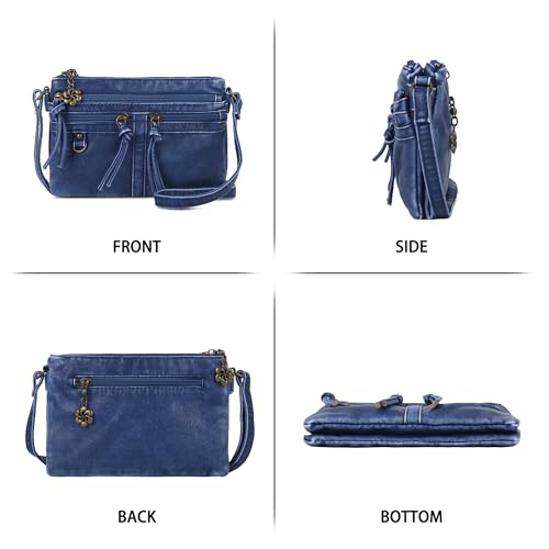 Angel Kiss Small Crossbody Bag for Women Leather Crossbody Purse Triple Compartments Cell Phone Purse Shoulder Bags for Women4