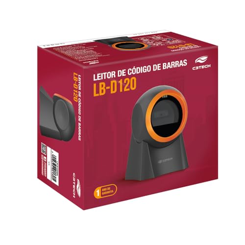 Leitor de Codigo de Barras C3Tech LB-D120BK 1D/2D USB, QR Code, Le Danfe, tela digital, imagem inver