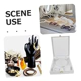 Healeved Jewelry Organizer Box with Dustproof Lid Multi-grid Jewelry Tray with Lid for Necklaces Bracelets Earrings And Rings for Travel And Anniversary