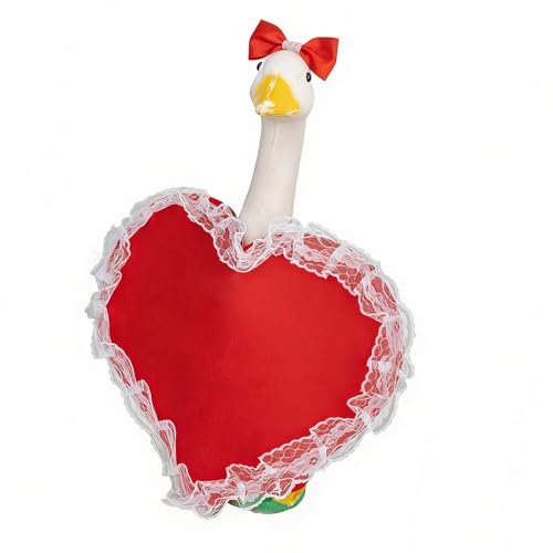 Msioytog French Inspired Festival Decors Set Heart Geese Yard Ornament for Garden Cafes and Valentine Celebration Shape Decorations